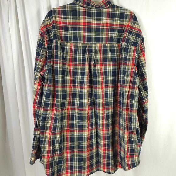 Vintage Chaps Ralph Lauren Mens XL Plaid Long Sleeve Button Down Button Up Shirt - Picture 4 of 9